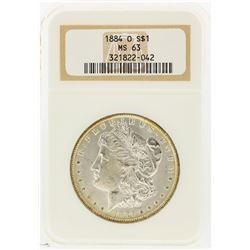 1884-O $1 Morgan Silver Dollar NGC Graded MS63