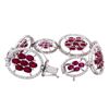 Image 3 : 14KT White Gold 19.66ctw Ruby and Diamond Bracelet