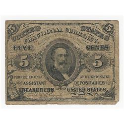 March 3, 1863 Five Cent Third Issue Fractional Note