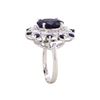 Image 3 : 14KT White Gold 5.94ct Sapphire and Diamond Ring