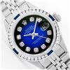 Image 1 : Womens Rolex Stainless Steel Diamond and Sapphire Datejust Wristwatch
