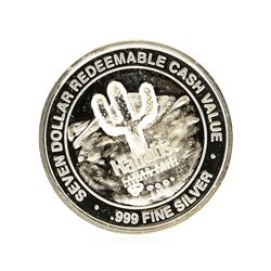Harrahs Casino Hotel $7 Casino Gaming Token .999 Silver Limited Edition