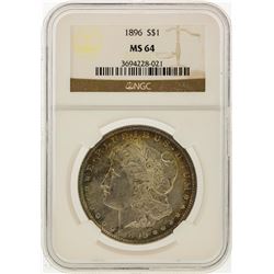 1896 $1 Morgan Silver Dollar NGC Graded MS64
