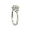 Image 3 : 14KT White Gold 0.96ctw Round Brilliant Cut Diamond Engagement Ring