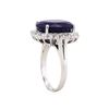 Image 3 : 14KT White Gold 12.27ct Sapphire and Diamond Ring