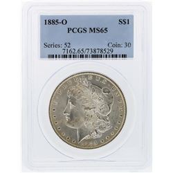 1885-O $1 Morgan Silver Dollar Coin PCGS MS65