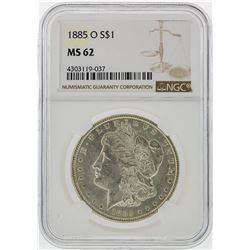 1885-O $1 Morgan Silver Dollar NGC Graded MS62