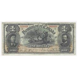 1898 $1 Dominion of Canada Note
