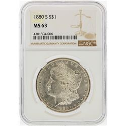 1880-S $1 Morgan Silver Dollar NGC Graded MS63