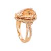 Image 3 : 14KT Rose Gold 7.21ct Morganite and Diamond Ring