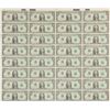 Image 1 : Rare 1981 $1 Uncut Sheet with Mismatch Serial Error