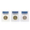 Image 1 : Set of (3) 1946-D-S Walking Liberty Half Dollar PCGS Graded Coins