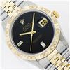 Image 1 : Mens Rolex Two Tone Onyx and Diamond Datejust Wristwatch