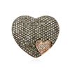 Image 1 : 18KT Rose Gold 1.14ctw Brown Diamond Heart Pendant
