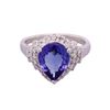 Image 1 : 14KT White Gold 2.41ct Tanzanite and Diamond Ring