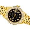 Image 2 : Ladies 18KT Yellow Gold Rolex President Watch with Diamond Bezel & Dial