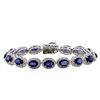 Image 1 : 14KT White Gold 14.32ctw Sapphire and Diamond Bracelet