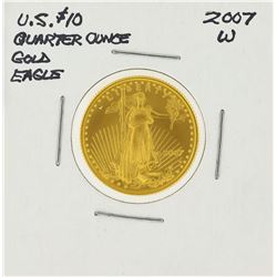 2007-W $10 American Eagle 1/4 oz Gold Coin