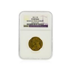 1812 $5 Eagle Capped Bust to Left Gold Coin NGC Graded VF Details