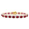 Image 1 : 14KT Yellow Gold 22.19ctw Ruby and Diamond Bracelet