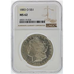 1883-O $1 Morgan Silver Dollar NGC Graded MS62