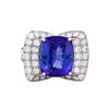 Image 2 : 14KT White Gold 6.95ct Tanzanite and Diamond Ring