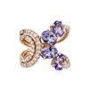 Image 2 : 14KT Rose Gold 2.55ctw Tanzanite and Diamond Ring