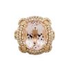 Image 2 : 14KT Rose Gold 10.49ct Morganite and Diamond Ring