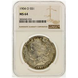 1904-O $1 Morgan Silver Dollar NGC Graded MS64