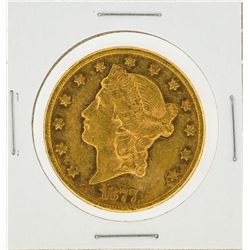 1877 $20 Liberty Head Double Eagle Gold Coin AU