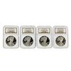 Image 1 : Set of (4) 1997-2000 $1 American Silver Eagle Coins NGC PF69 Ultra Cameo