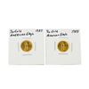 Image 1 : Set of (2) 1997-1988 $5 1/10oz American Gold Eagle Coins