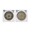Image 1 : Set of (2) 1888 & 1891 8 Reales Mexico Spanish Colonial Silver Coins