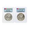Image 1 : Set of (2) 2011 $1 American Silver Eagle Coins PCGS MS69