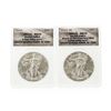 Image 1 : Set of (2) 2014 $1 American Silver Eagle Coins ANACS MS70
