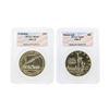 Image 1 : 1986-P Statue of Liberty & 1987-P Constitution $1 Silver Coins PCGS MS69