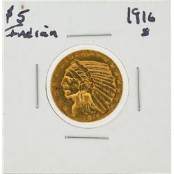 1916-S $5 Indian Head Gold Coin