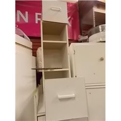 SHELF & 3 DRAWERS & CABINET ( 32 " H X 11 ½" L X 12' DEEP ) = 5 PC TTL