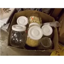 BOX OF CANISTERS - WITH ASSORTED PASTA INSIDE