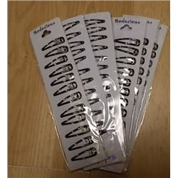 NEW HAIR CLIPS - 6 PACK OF 12 = 72 CLIPS TOTAL - LARGE  - BLACK WITH LITTLE BIT OF WHITE AND ITTY BI