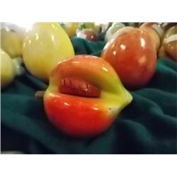 ALABASTER STONE FRUIT - SEE STONE - PLUM - WD STEM