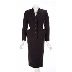 Evita: Madonna’s Screen-Worn Black Faille Skirt Suit
