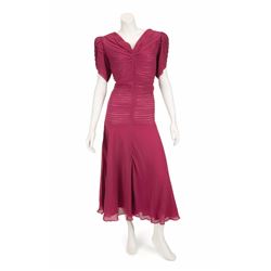 Evita: Madonna’s Screen-Worn Ruched Burgundy Dress