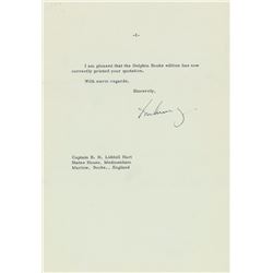 John F. Kennedy Typed Letter Signed