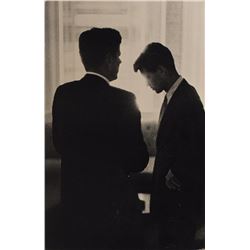 John and Robert Kennedy Oversized Photograph by Jacques Lowe