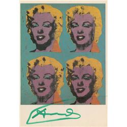 Andy Warhol Signed Marilyn Postcard