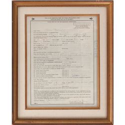 John Belushi Signed Document