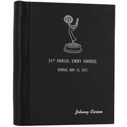 Johnny Carson’s Hand-Annotated 24th Emmy Awards Script