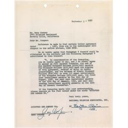 Gary Cooper Signed Document