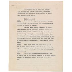 Gregory Peck Signed Document